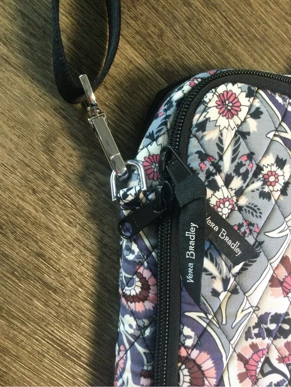 Vera Bradley Quilted Floral Laptop Bag in Purple, Pink and Black